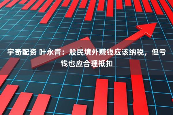 宇奇配资 叶永青：股民境外赚钱应该纳税，但亏钱也应合理抵扣