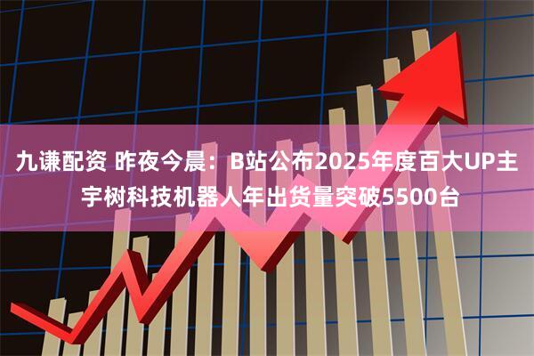 九谦配资 昨夜今晨：B站公布2025年度百大UP主 宇树科技机器人年出货量突破5500台
